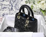 Lady Dior My ABC Blush Cannage Lambskin In Balck M0538 Size 20cm - 3