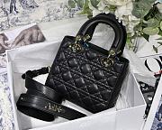 Lady Dior My ABC Blush Cannage Lambskin In Balck M0538 Size 20cm - 2