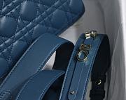 Lady Dior My ABC Blush Cannage Lambskin In Marine Blue M0538 Size 20cm - 6