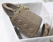 Lady Dior My ABC Blush Cannage Lambskin In Milk Tea M0538 Size 20cm - 6
