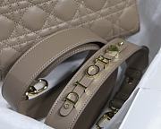 Lady Dior My ABC Blush Cannage Lambskin In Milk Tea M0538 Size 20cm - 5