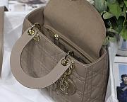 Lady Dior My ABC Blush Cannage Lambskin In Milk Tea M0538 Size 20cm - 4