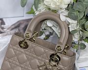 Lady Dior My ABC Blush Cannage Lambskin In Milk Tea M0538 Size 20cm - 2