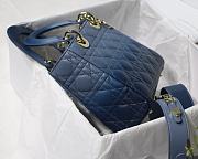 Lady Dior My ABC Indigo Blue Gradient Cannage Lambskin M0538 Size 20cm - 6