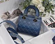 Lady Dior My ABC Indigo Blue Gradient Cannage Lambskin M0538 Size 20cm - 4