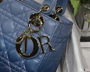 Lady Dior My ABC Indigo Blue Gradient Cannage Lambskin M0538 Size 20cm - 3