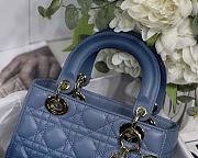 Lady Dior My ABC Indigo Blue Gradient Cannage Lambskin M0538 Size 20cm - 2