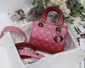 Lady Dior My ABC Pink Gradient Cannage Lambskin M0538 Size 20cm