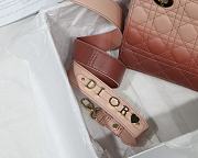 Lady Dior My ABC Light Pink Gradient Cannage Lambskin M0538 Size 20cm - 5