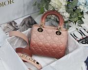 Lady Dior My ABC Light Pink Gradient Cannage Lambskin M0538 Size 20cm - 3
