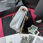 YSL Kate Chain Wallet With Tassel In Crinkled Metallic Leather 5055 - 2