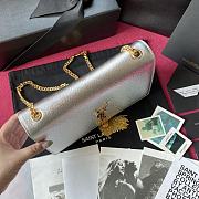 YSL Kate Chain Wallet With Tassel In Crinkled Metallic Leather 5055 - 3