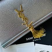 YSL Kate Chain Wallet With Tassel In Crinkled Metallic Leather 5055 - 6