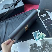 YSL Kate Clutch In Grain De Poudre Embossed Leather 326079 Size 27cm - 3