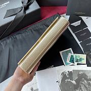 YSL Kate Clutch In Gold Grain De Poudre Embossed Leather 326079 Size 27cm - 6