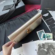 YSL Kate Clutch In Gold Grain De Poudre Embossed Leather 326079 Size 27cm - 5