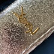 YSL Kate Clutch In Gold Grain De Poudre Embossed Leather 326079 Size 27cm - 2