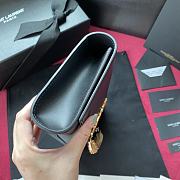 YSL Kate Clutch In Black Grain De Poudre Embossed Leather 326079 Size 27cm - 6