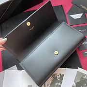 YSL Kate Clutch In Black Grain De Poudre Embossed Leather 326079 Size 27cm - 3