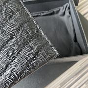 YSL Monogram Quilted Clutch In Silver Size 23x13x1cm - 3