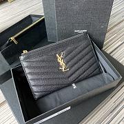 YSL Monogram Quilted Clutch Gold Size 23x13x1cm - 1