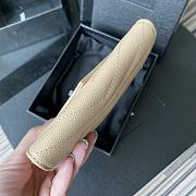 YSL Small Envelope Wallet In Beige 41440 Size 13.5x9.5x3cm - 6