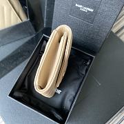 YSL Small Envelope Wallet In Beige 41440 Size 13.5x9.5x3cm - 5