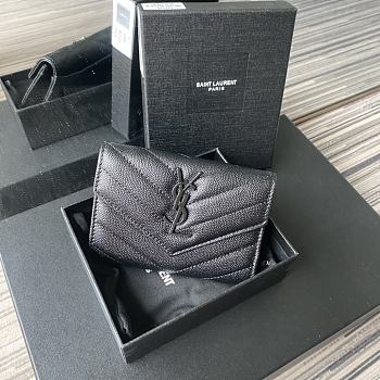 YSL Small Envelope Wallet In Black 41440 Size 13.5x9.5x3cm