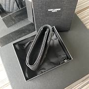 YSL Small Envelope Wallet In Black 41440 Size 13.5x9.5x3cm - 6
