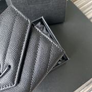 YSL Small Envelope Wallet In Black 41440 Size 13.5x9.5x3cm - 4