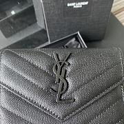 YSL Small Envelope Wallet In Black 41440 Size 13.5x9.5x3cm - 3