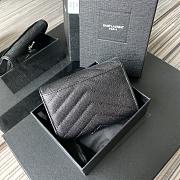 YSL Small Envelope Wallet In Sliver 41440 Size 13.5x9.5x3cm - 4