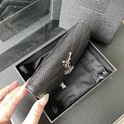 YSL Small Envelope Wallet In Sliver 41440 Size 13.5x9.5x3cm - 3