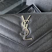 YSL Small Envelope Wallet In Sliver 41440 Size 13.5x9.5x3cm - 2