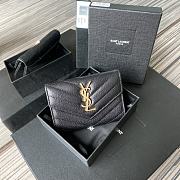 YSL Small Envelope Wallet In Gold 41440 Size 13.5x9.5x3cm - 1