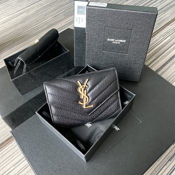 YSL Small Envelope Wallet In Gold 41440 Size 13.5x9.5x3cm