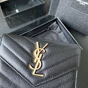 YSL Small Envelope Wallet In Gold 41440 Size 13.5x9.5x3cm - 2