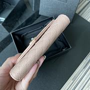 YSL Tri-Fold Pebbled Purse 65102 Size 13.5x9.5x3cm - 5