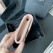 YSL Tri-Fold Pebbled Purse 65102 Size 13.5x9.5x3cm - 6