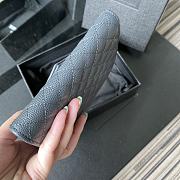 YSL Tri-Fold Pebbled Purse In Blue 65102 Size 13.5x9.5x3cm - 5