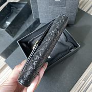 YSL Tri-Fold Pebbled Purse In Gold 65102 Size 13.5x9.5x3cm - 6