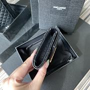 YSL Tri-Fold Pebbled Purse In Gold 65102 Size 13.5x9.5x3cm - 5