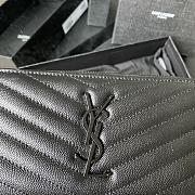 YSL Monogram Zip Around Wallet In Black 35809 Size 19cm - 4