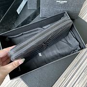 YSL Monogram Zip Around Wallet In Black 35809 Size 19cm - 3