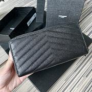 YSL Monogram Zip Around Wallet In Black 35809 Size 19cm - 2