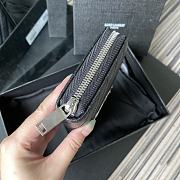 YSL Monogram Zip Around Wallet In Silver 35809 Size 19cm - 6
