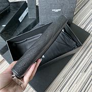 YSL Monogram Zip Around Wallet In Silver 35809 Size 19cm - 5