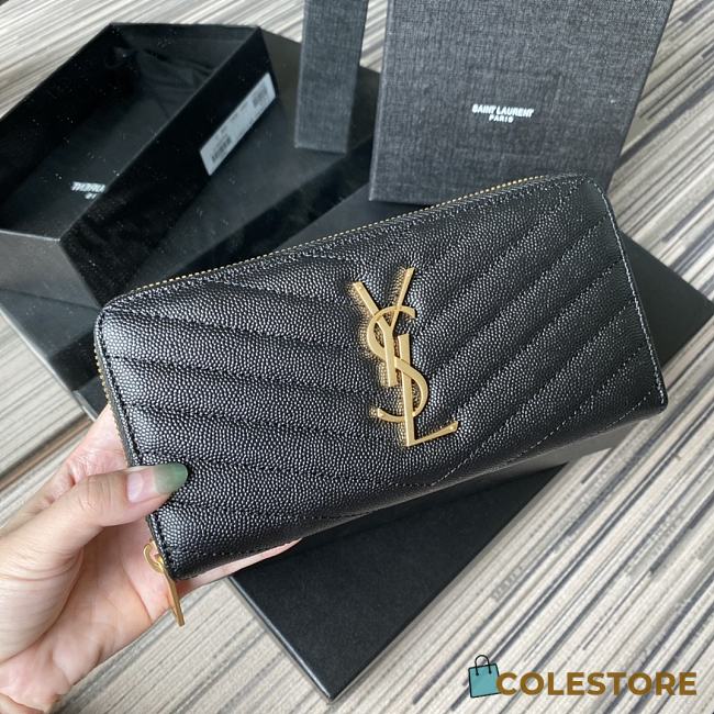 ysl monogram zip around wallet