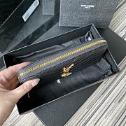 YSL Monogram Zip Around Wallet In Gold 35809 Size 19cm - 4