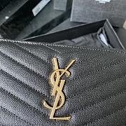 YSL Monogram Zip Around Wallet In Gold 35809 Size 19cm - 3